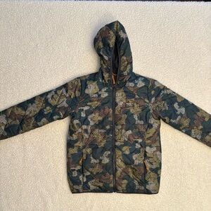LL BEAN Kids Hooded Reversible Winter Jacket. Size M(10-12)See Photos For Detail